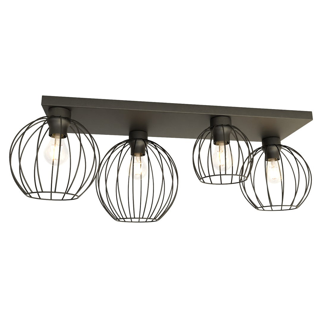 Plafoniera NEST 4 neagra