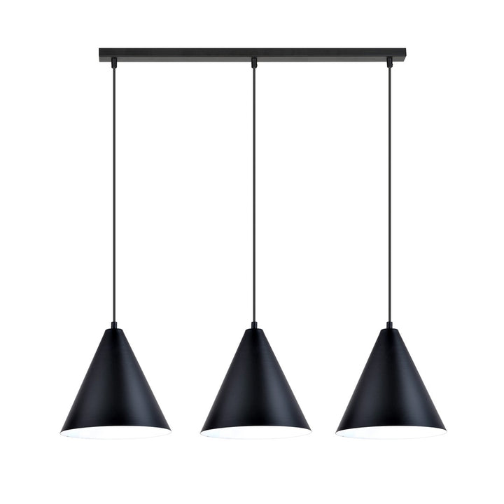 Lustra suspendata REBEL 3 neagra/alba