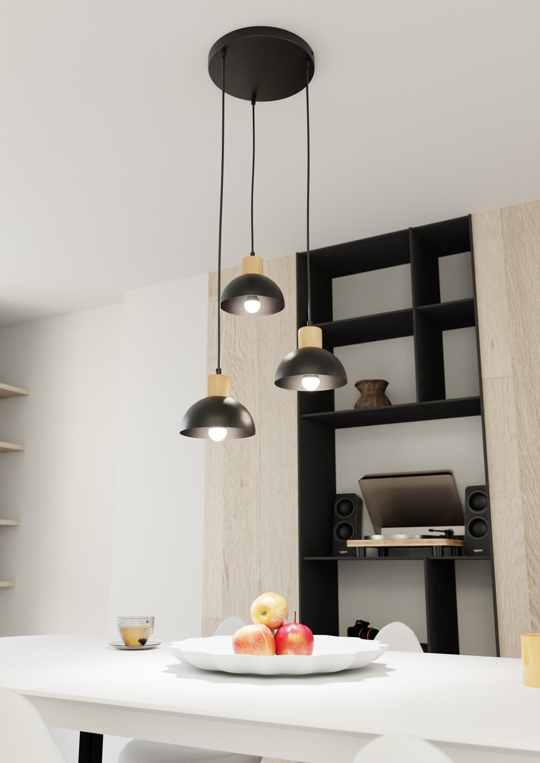 Lustra suspendata SECO 3 PREM neagra