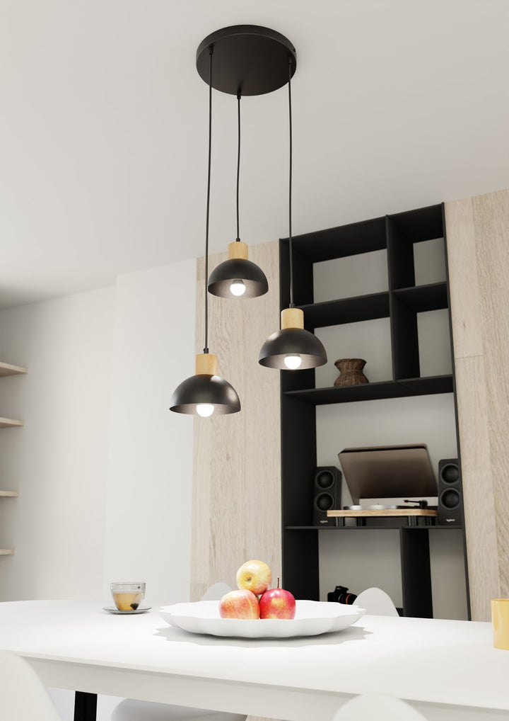 Lustra suspendata SECO 3 PREM neagra