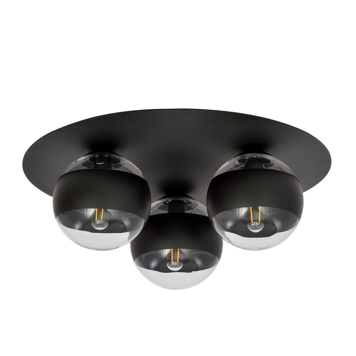 Plafoniera SOLAR 3 neagra cu dungi