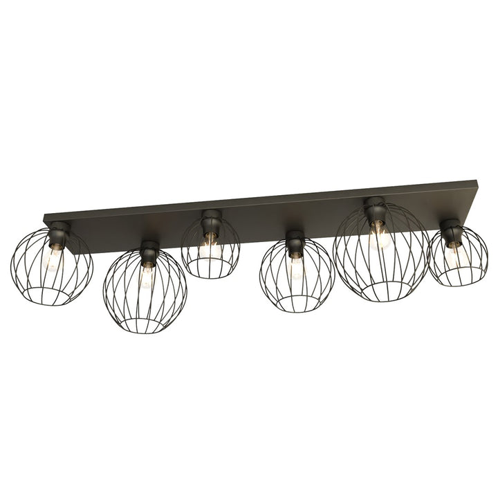 Plafoniera NEST 6 neagra