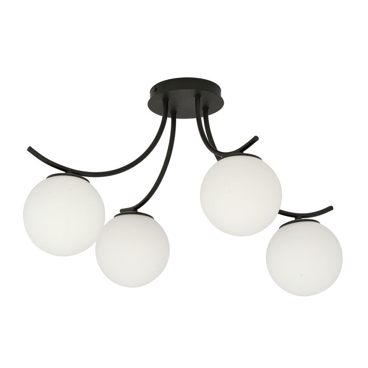Lustra BOSTON 4 neagra/opal