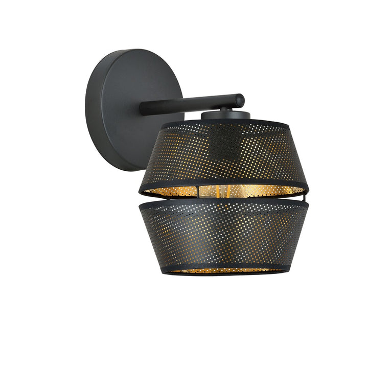 Aplica de perete MALIA K1 neagra cu auriu