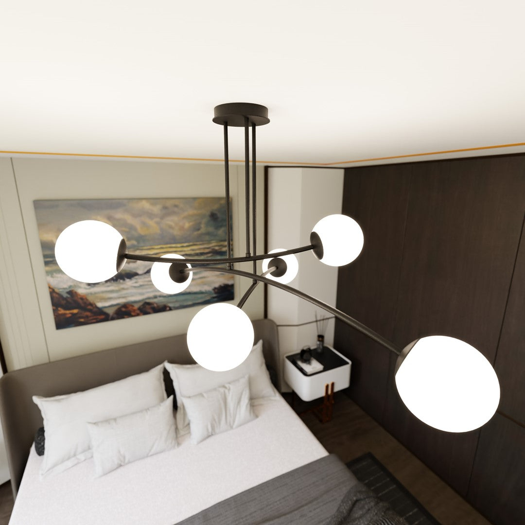 Lustra HALLDOR 6 neagra