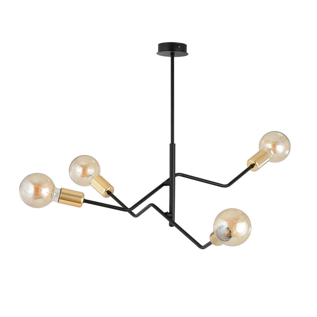 Lustra BOLT 4 neagra cu auriu