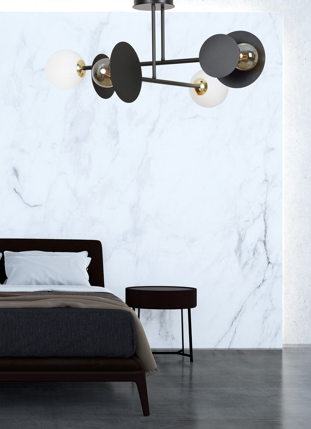 Plafoniera MINERVA 4 neagra