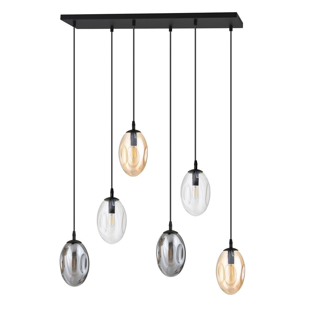 Lustra suspendata ASTRAL 6 neagra MIX