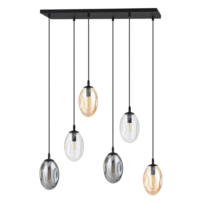 Lustra suspendata ASTRAL 6 neagra MIX