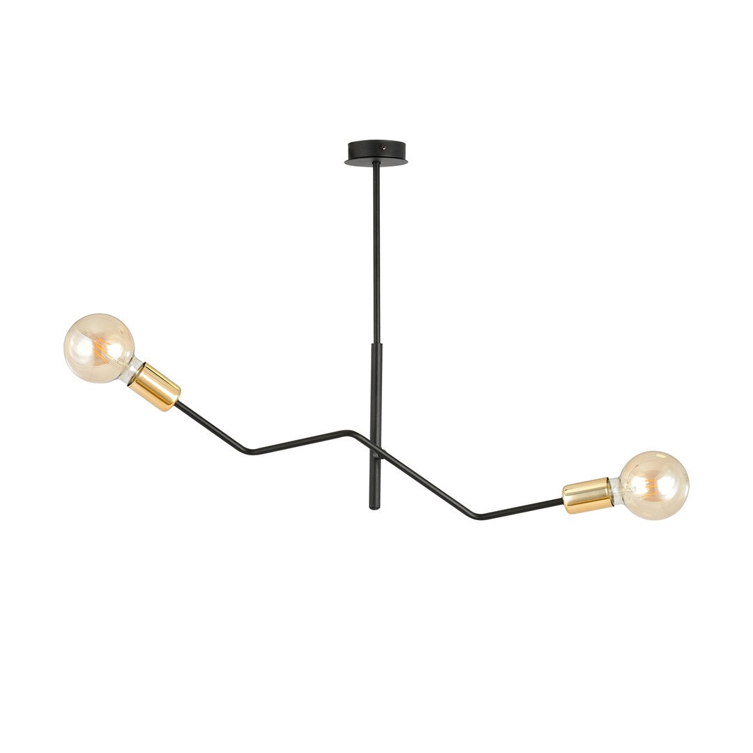 Lustra BOLT 2 neagra cu auriu