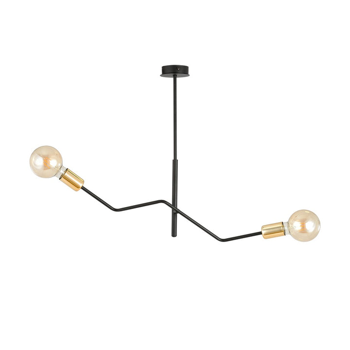 Lustra BOLT 2 neagra cu auriu