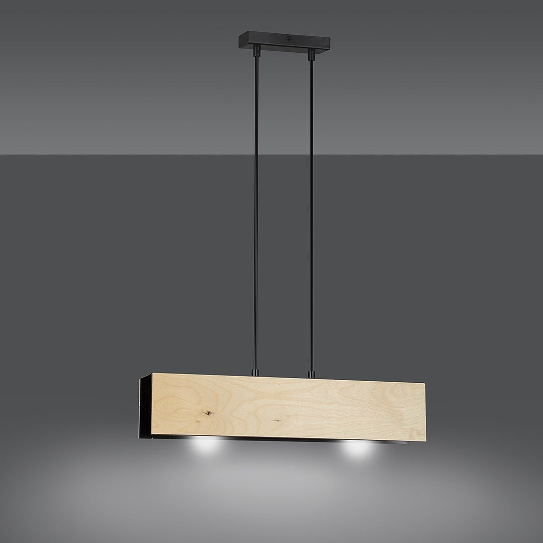 Lustra suspendata liniara CARLO 2 neagra