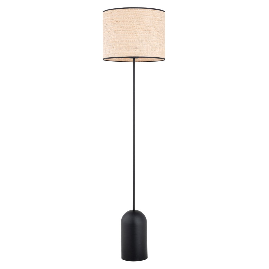 Lampa de podea ASPEN LP1 neagra cu ratan