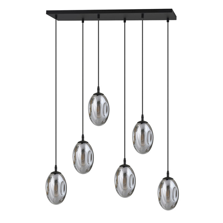Lustra suspendata ASTRAL 6 neagra GRAFIT