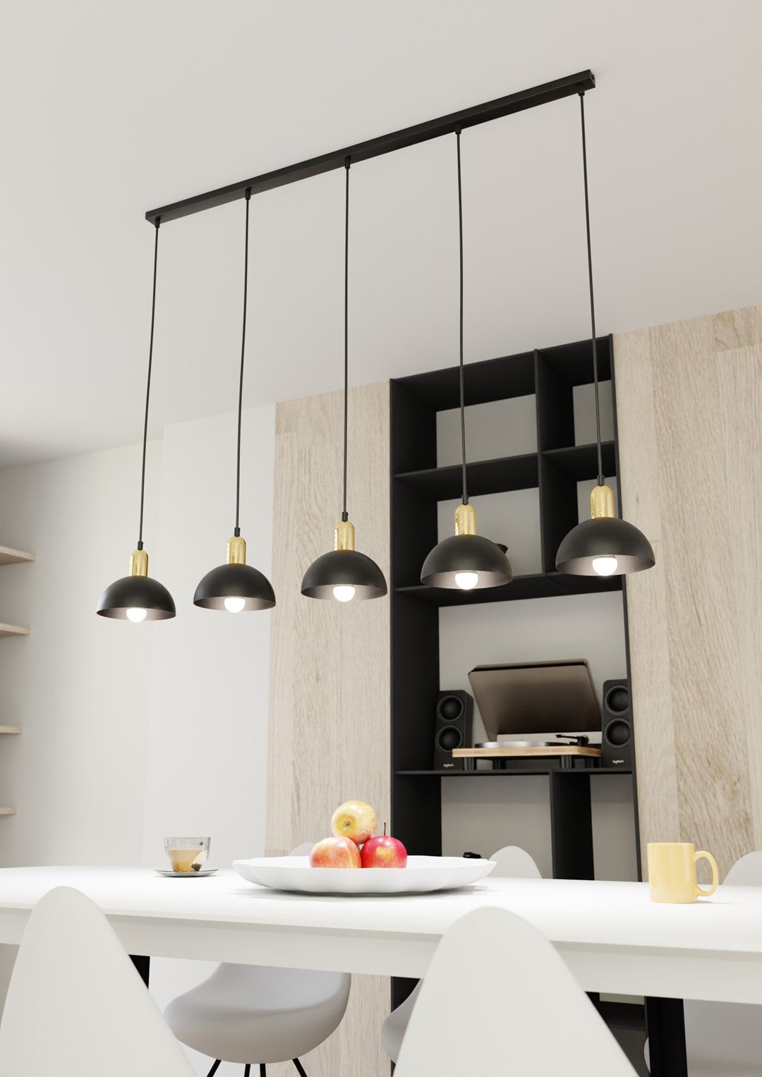 Lustra suspendata MOTO 5 neagra