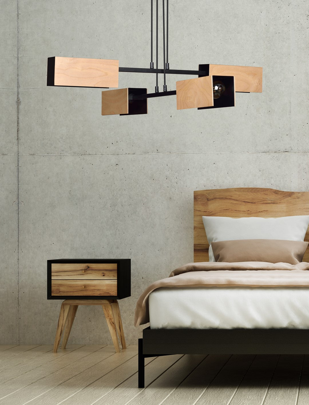 Lustra suspendata ZAPER 4 neagra