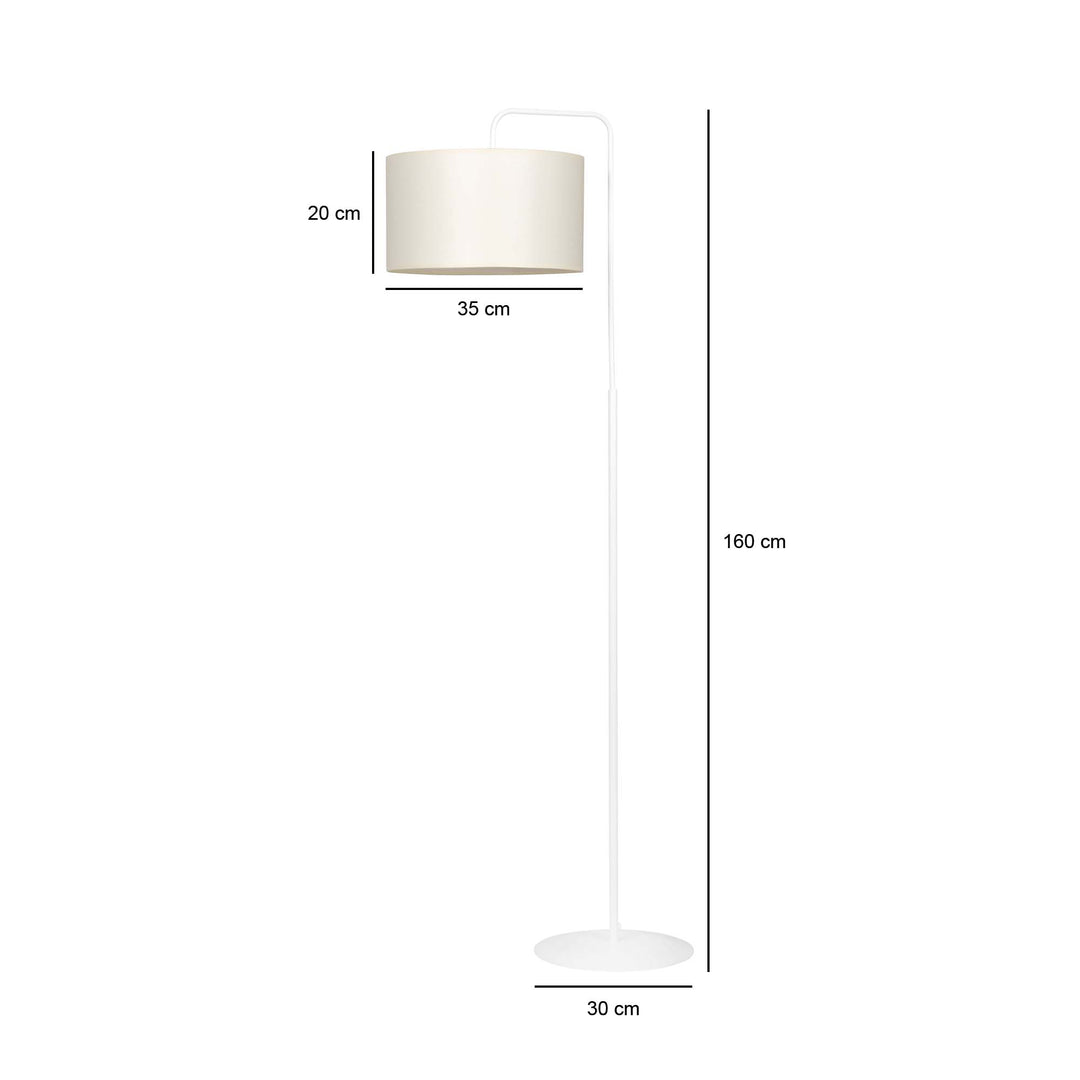 Lampa de podea TRAPO LP1 alba si ecru