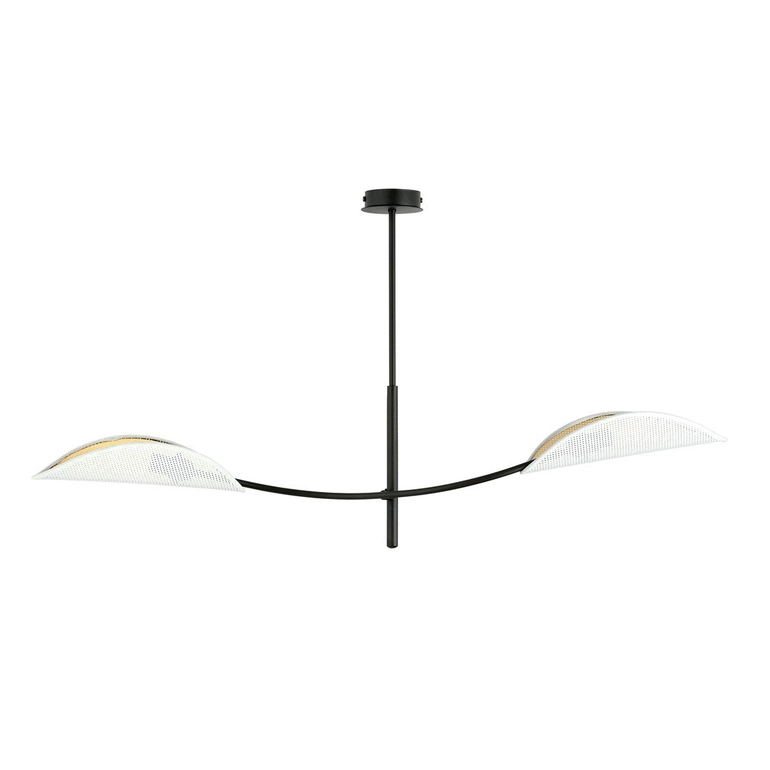 Lustra LOTUS 2 alba/auriu