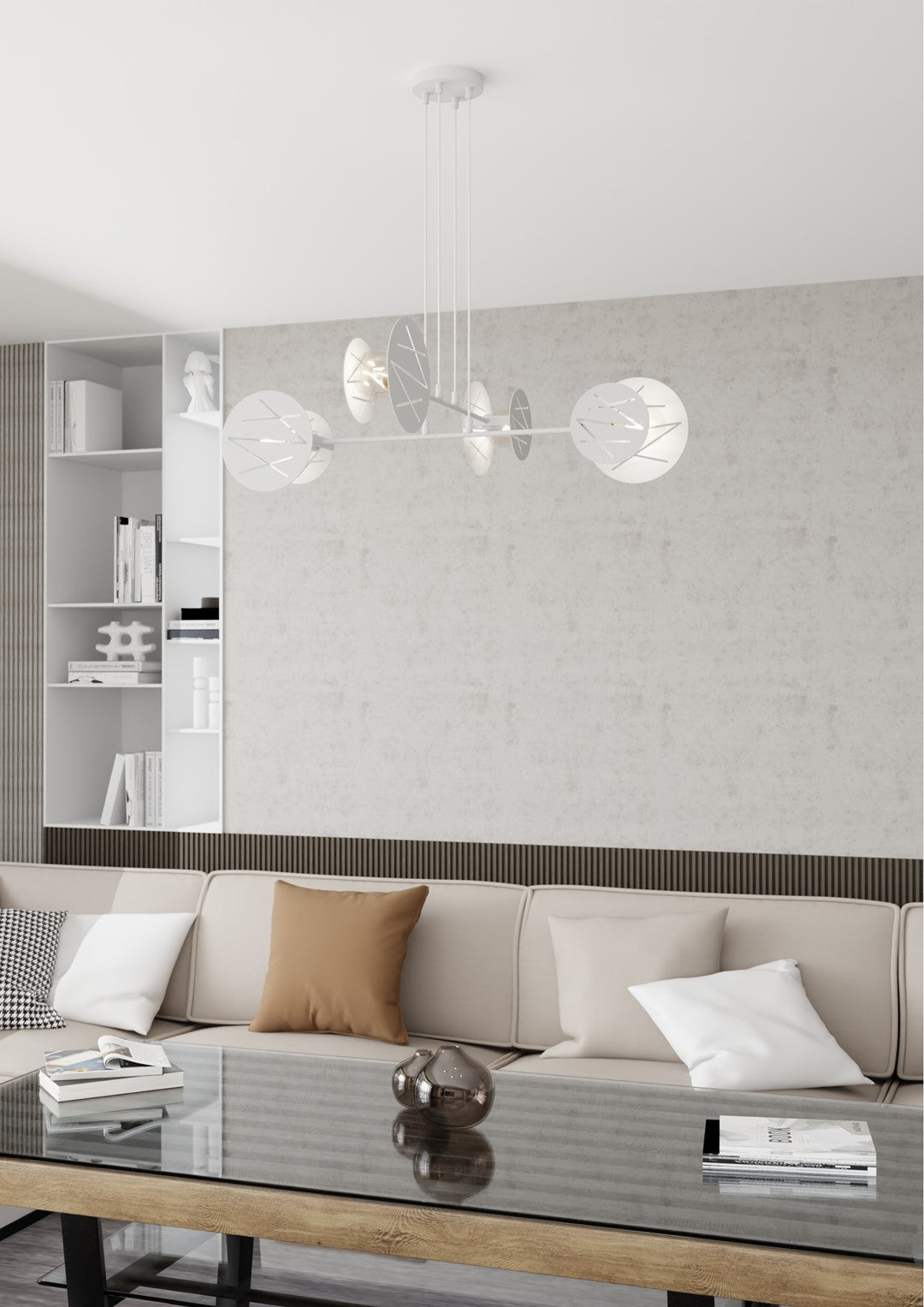 Lustra suspendata XOTIC 4 alba