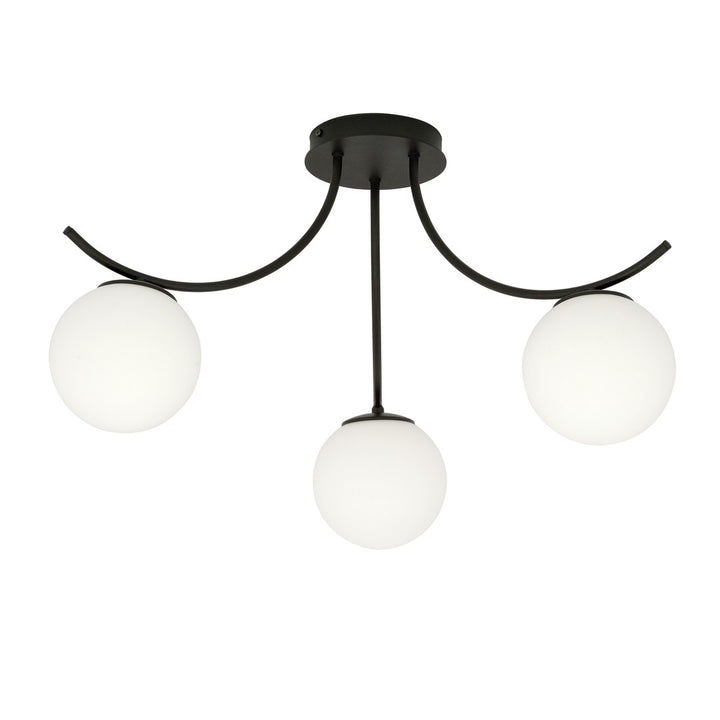 Lustra BOSTON 3 neagra/opal