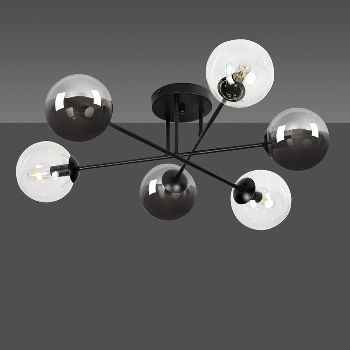 Plafoniera BRENDI 6B neagra MIX 1