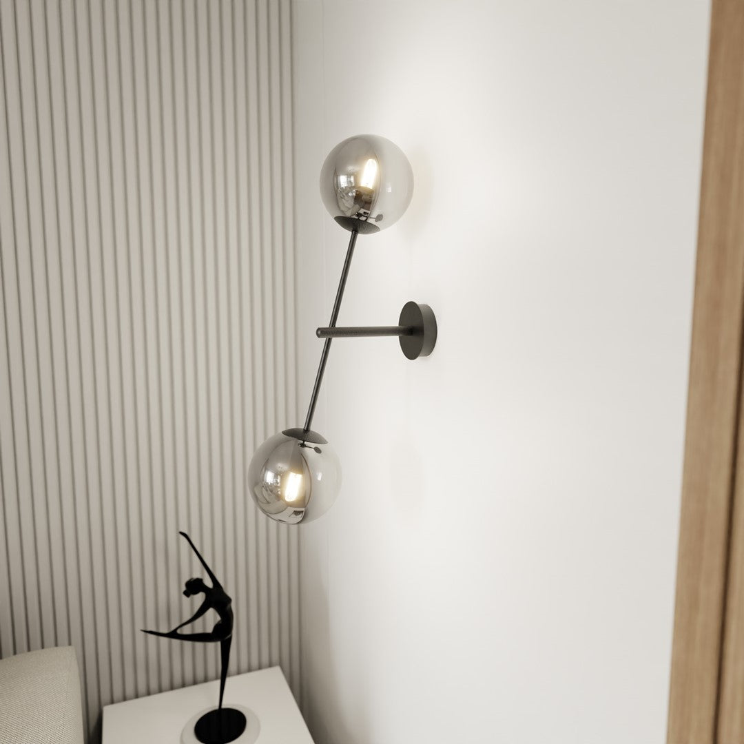 Aplica de perete LINEAR K2 neagra-grafit