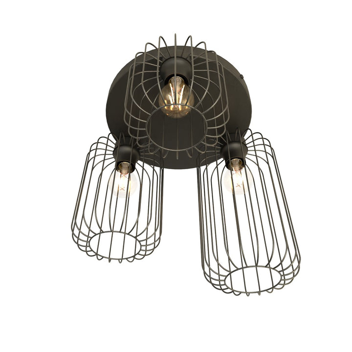 Plafoniera BARN 3PREM neagra