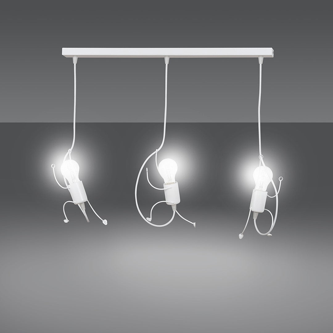 Lustra suspendata cu 3 pendule BOBI 3 alba