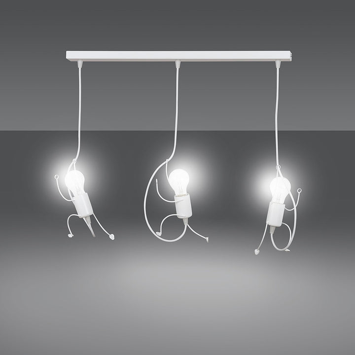 Lustra suspendata cu 3 pendule BOBI 3 alba