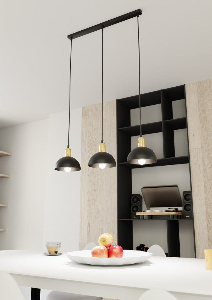 Lustra suspendata MOTO 3 neagra