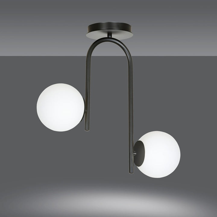 Plafoniera KALF 2 neagra