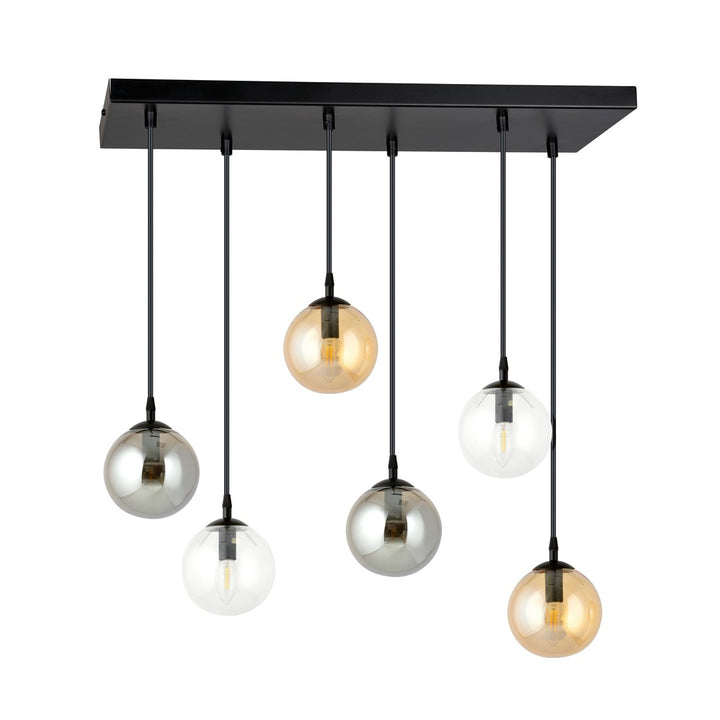 Lustra suspendata COSMO 6 neagra MIX1