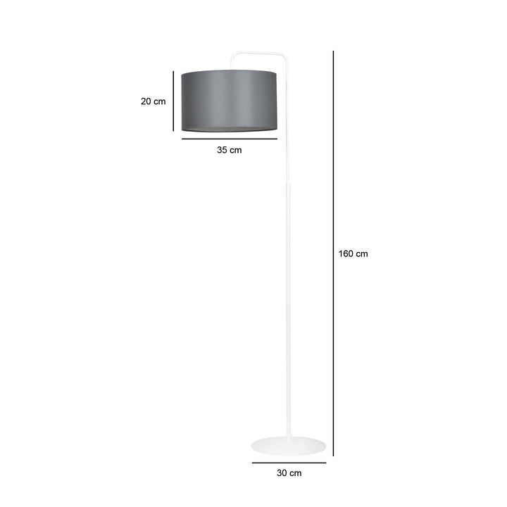 Lampa de podea TRAPO LP1 alba cu gri