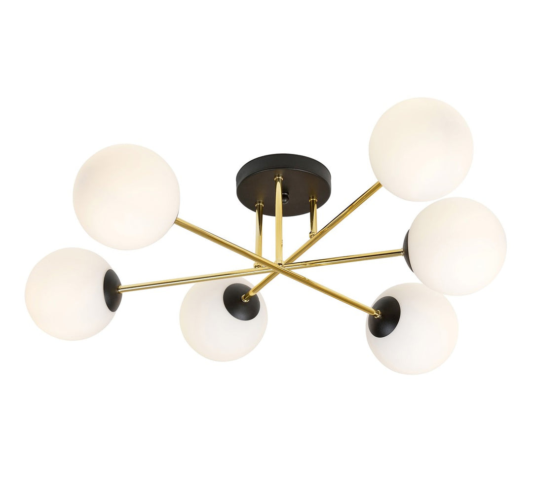 Plafoniera MAGNUM 6 BL cu abajur opal