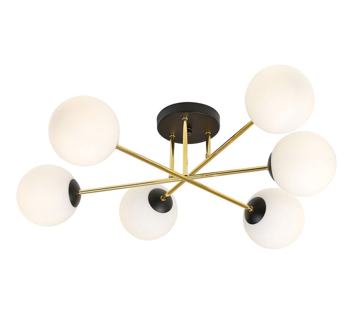 Plafoniera MAGNUM 6 BL cu abajur opal