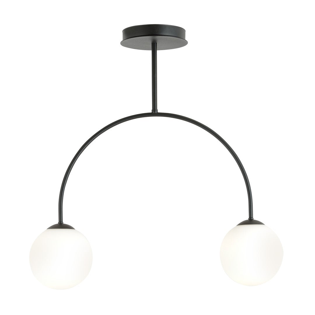 Lustra ARCHI 2 neagra OPAL