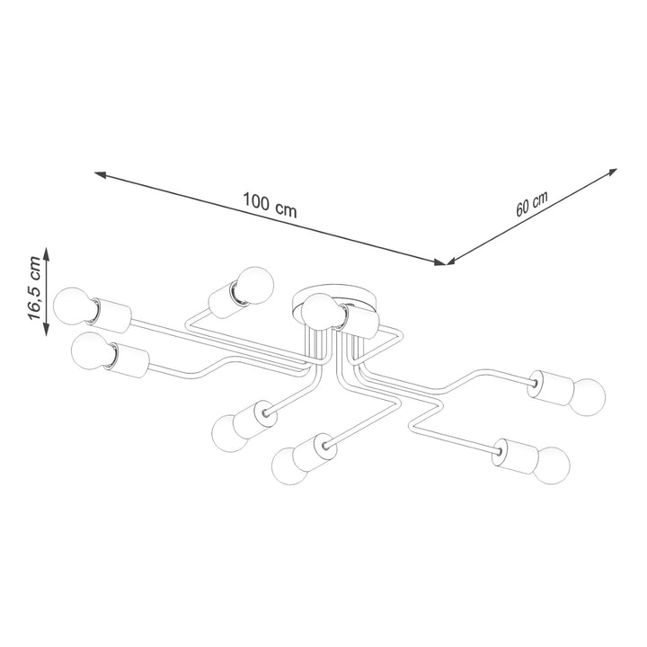 Candelabru TIMBO 8 alb