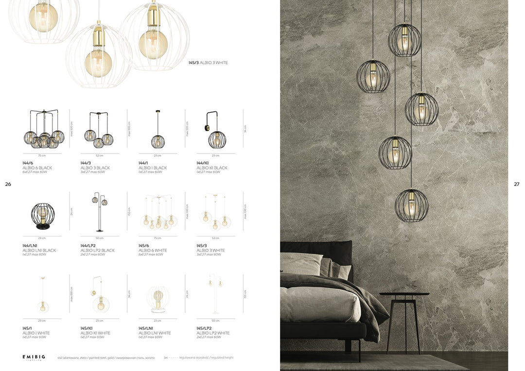 Lampa de podea ALBIO LP2 alba