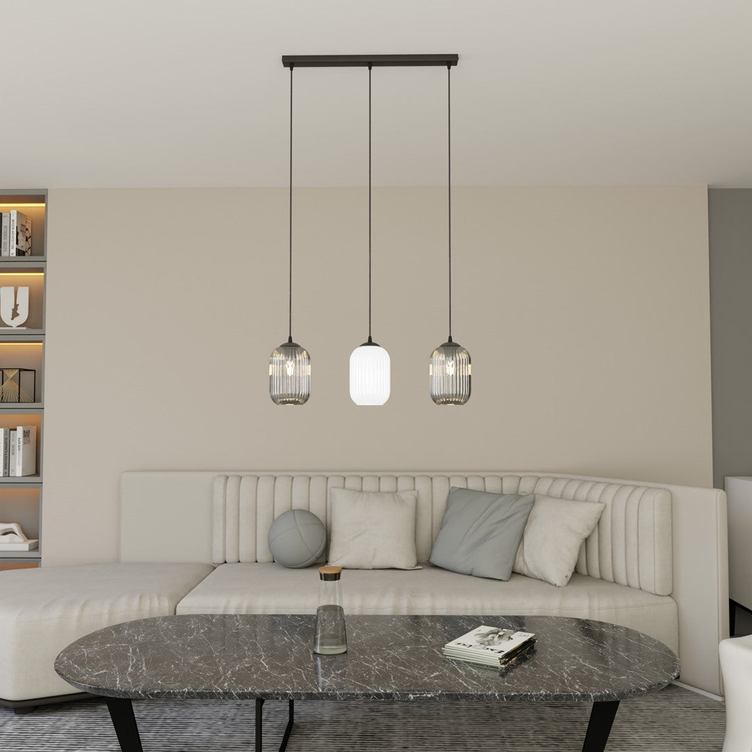 Lustra suspendata VERDI 3 neagra MIX