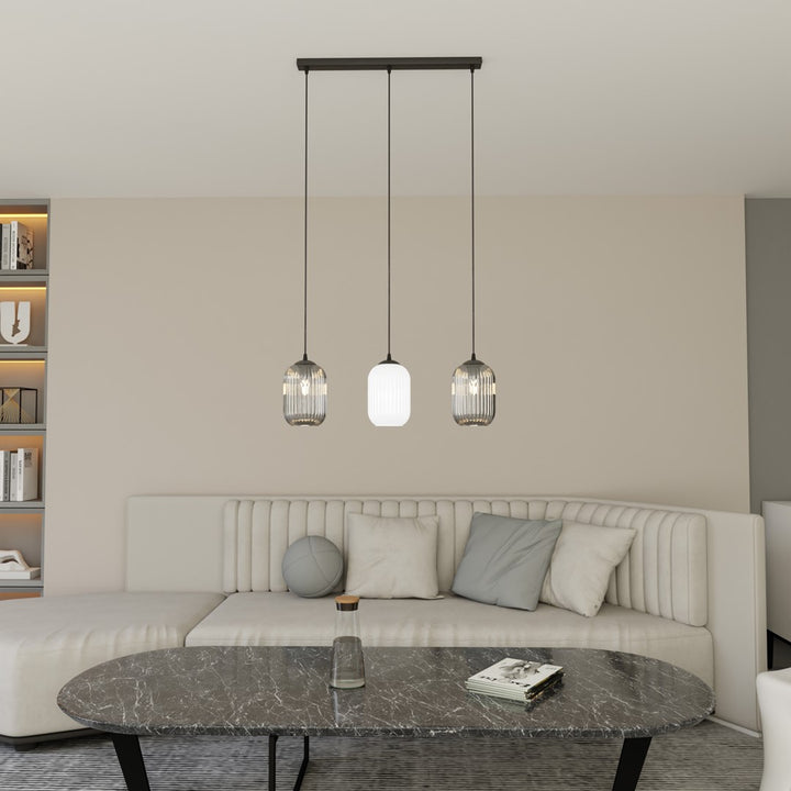 Lustra suspendata VERDI 3 neagra MIX