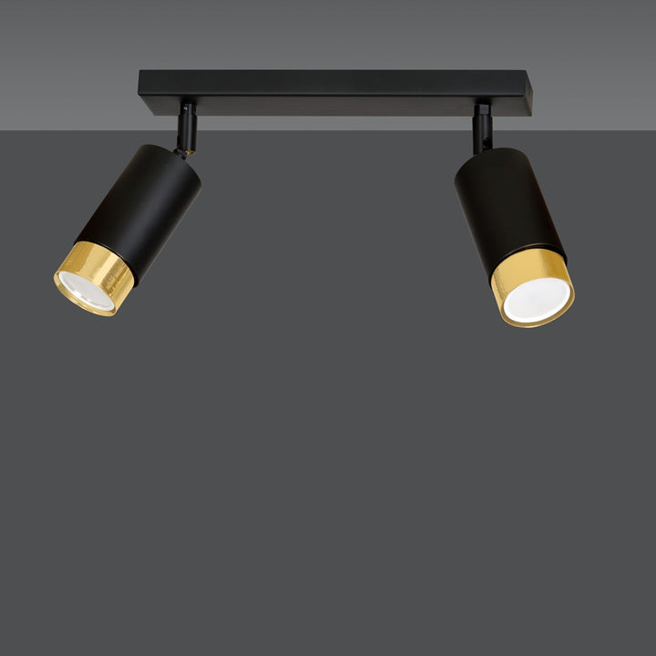 Plafoniera HIRO 2 neagra/auriu