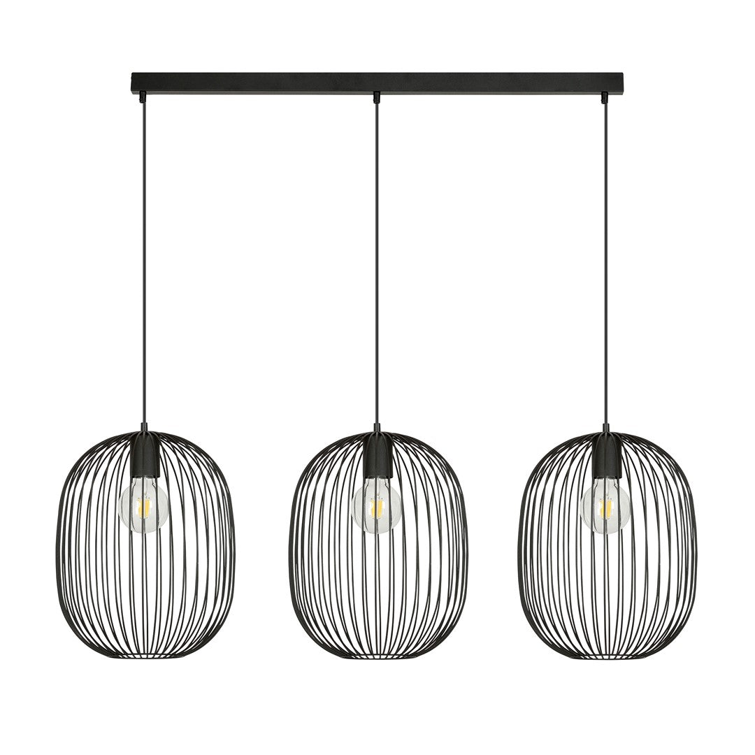 Lustra suspendata ONYX 3 neagra