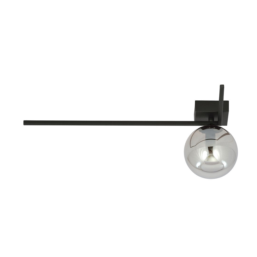 Plafoniera IMAGO 1F neagra cu abajur grafit