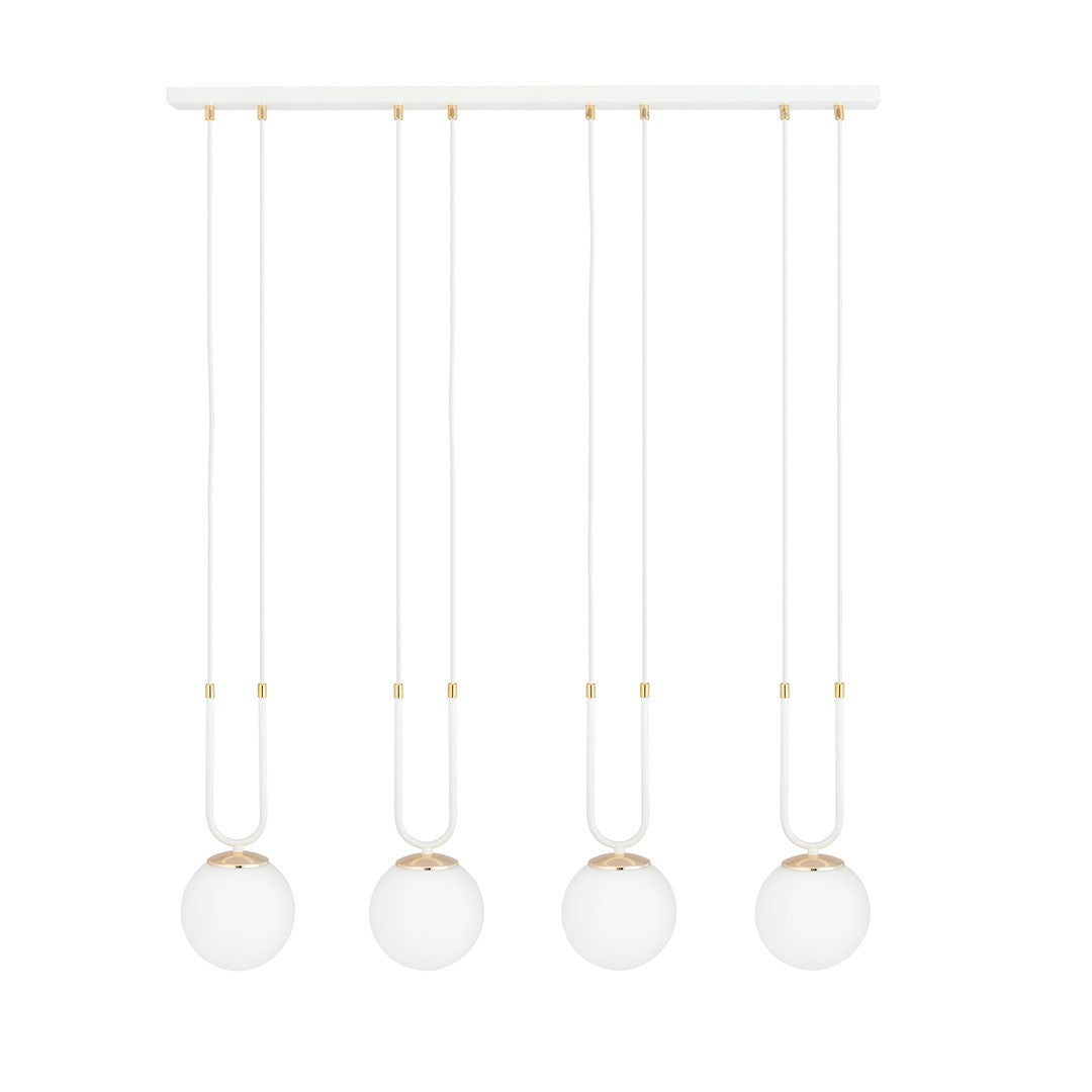 Lustra suspendata GLAM 4 alba/opal