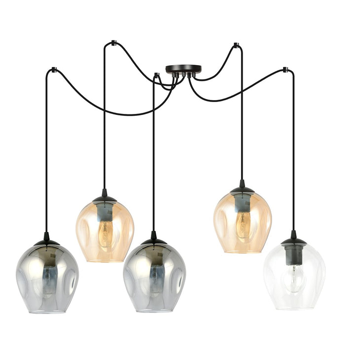 Lustra suspendata LEVEL 5 neagra MIX