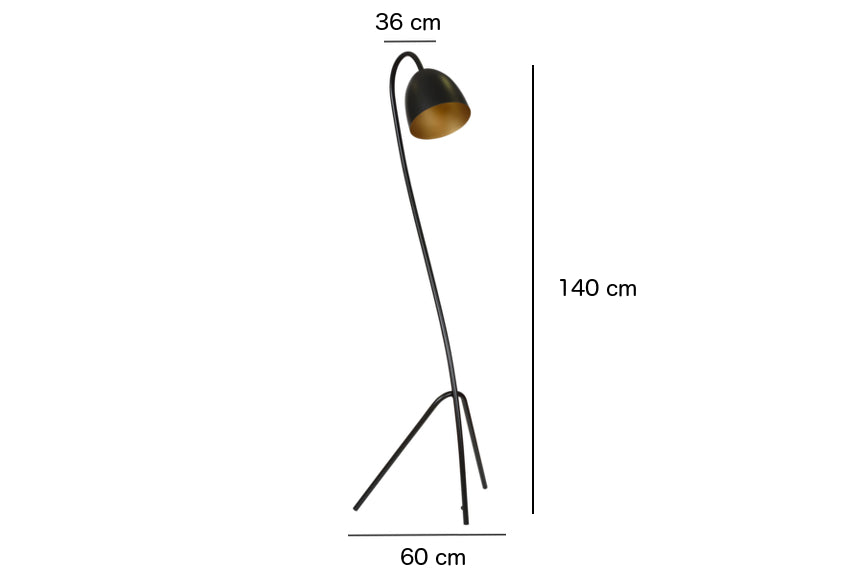 Lampa de podea HARIS LP1 BLACK / GOLD