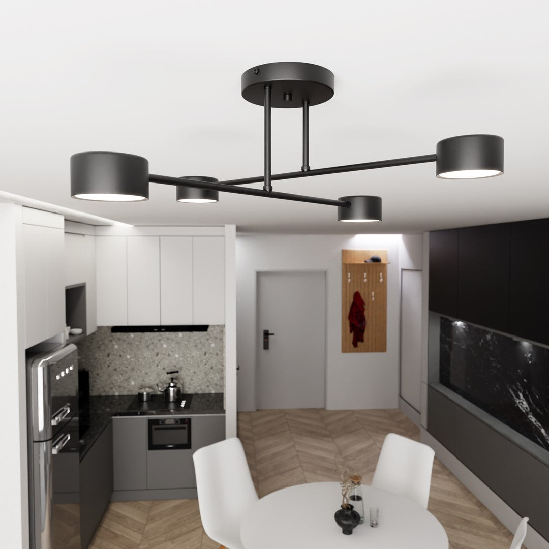 Lustra HALO 4 neagra