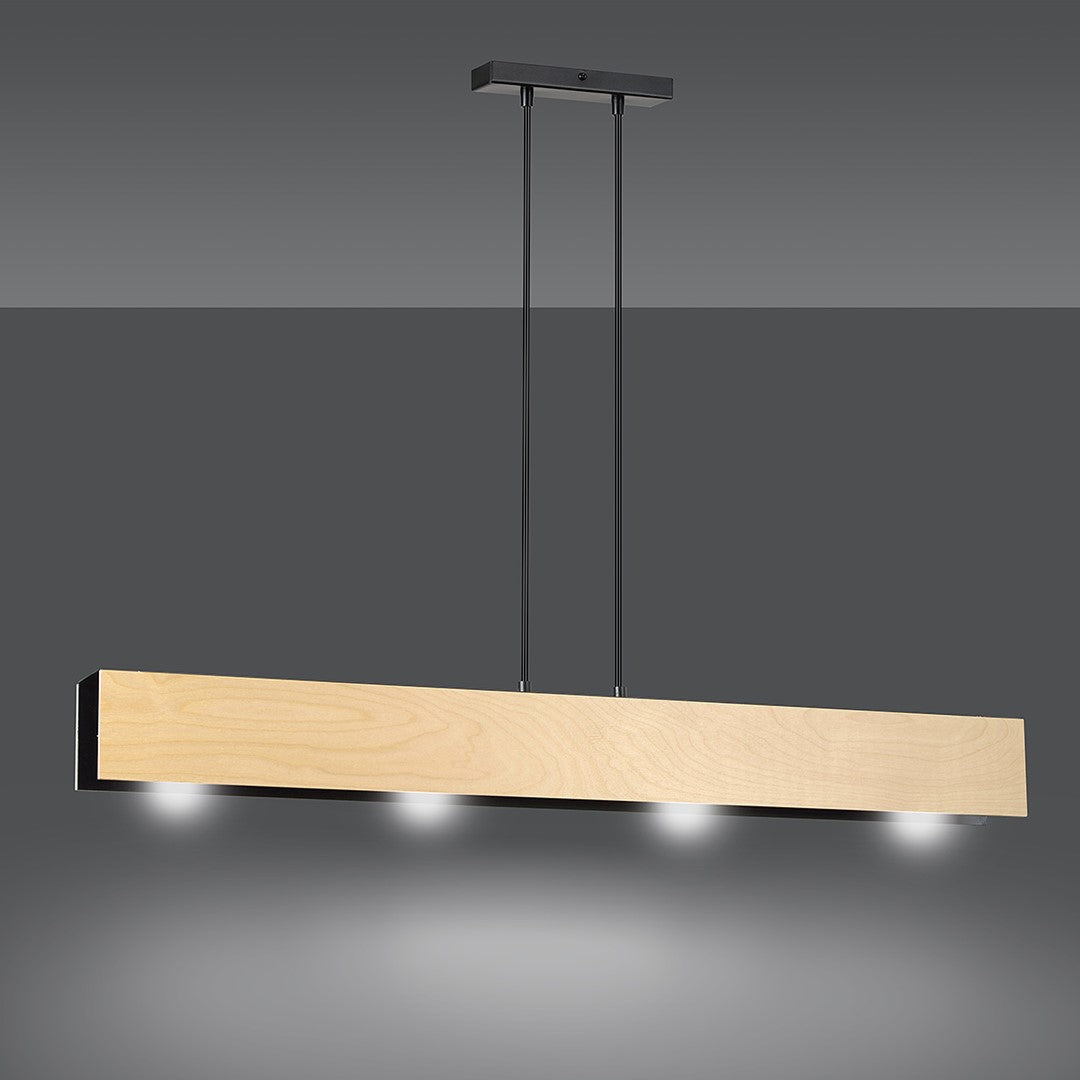 Lustra suspendata liniara CARLO 4 neagra