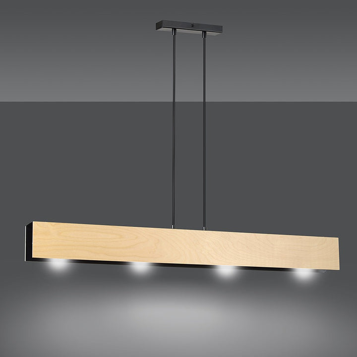 Lustra suspendata liniara CARLO 4 neagra