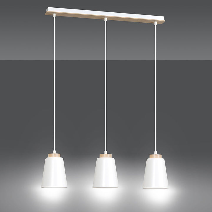 Lustra suspendata cu 3 pendule BOLERO 3 alba